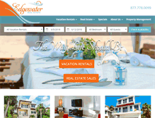 Tablet Screenshot of edgewatervacationhomes.com